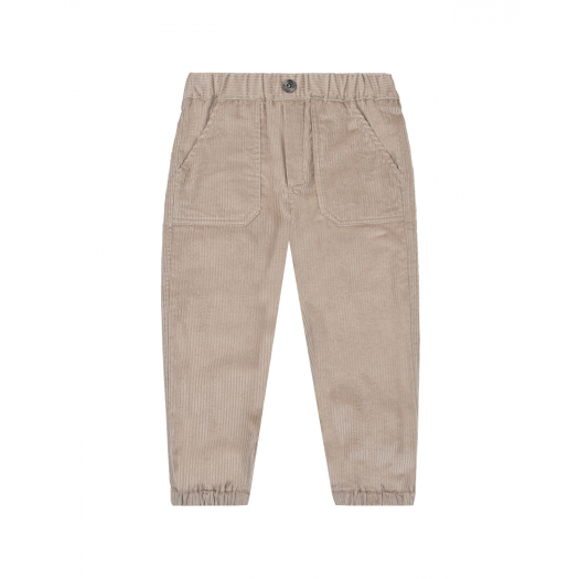 Бежевые брюки с накладными карманами Aletta | Фото 1