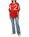 Красная футболка с белым логотипом No. 21 | Фото 4