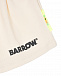 Кремовые шорты с черным лого Barrow | Фото 3
