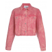 Розовая джинсовая куртка с принтом &quot;tie-dye&quot; MSGM | Фото 1