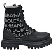 Высокие ботинки с лого, черные Dolce&Gabbana | Фото 2