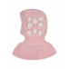 Розовая шапка-шлем с помпонами Il Trenino | Фото 1