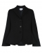 Черный приталенный пиджак с баской Aletta | Фото 1