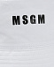 Белая панама с черным лого MSGM | Фото 3