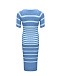 Трикотажное платье в полоску, синее Pietro Brunelli | Фото 8
