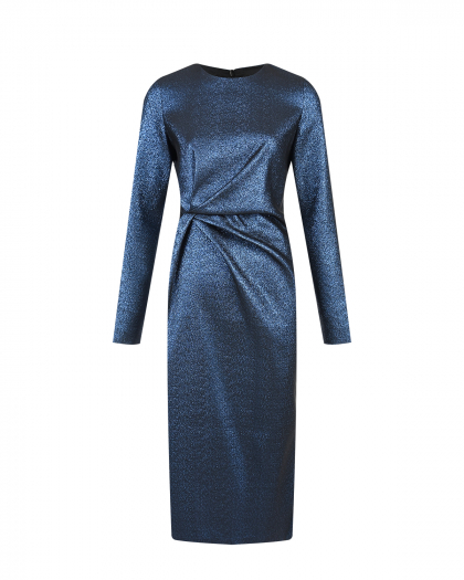 Синее платье с люрексом Parosh | Фото 1