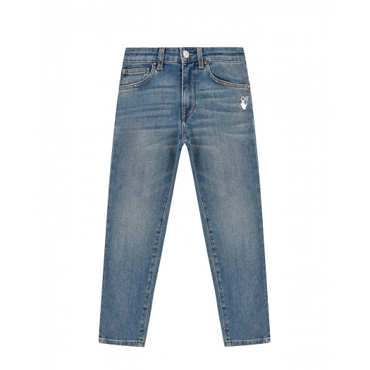 Синие джинсы с белым логотипом Off-White | Фото 1