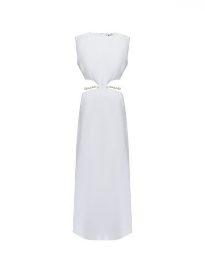 Платье с разрезами по бокам, белое ALINE | Фото 1