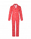 Красная пижама: брюки и рубашка с новогодним принтом  | Фото 2