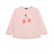 Розовый свитшот с вышивкой &quot;вишни&quot; Sanetta Kidswear | Фото 1