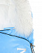 Комплект из пухового конверта с меховой опушкой, голубой Moncler | Фото 5