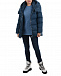 Синяя куртка средней длины Yves Salomon | Фото 2