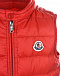 Красный пуховый жилет на молнии Moncler | Фото 4