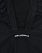 Черный слитный купальник с контрастным принтом Karl Lagerfeld kids | Фото 4