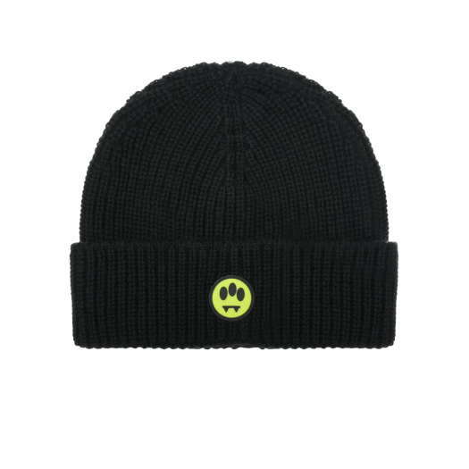 Черная шапка с желтым лого Barrow | Фото 1