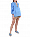 Голубая льняная блуза с V-образным вырезом 120% Lino | Фото 4