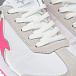 Белые кроссовки с лого цвета фуксии W6YZ | Фото 6