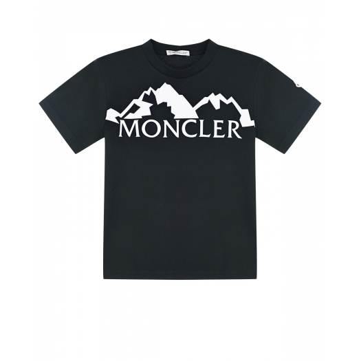 Черная футболка с логотипом Moncler | Фото 1