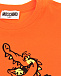 Оранжевая футболка с принтом &quot;крокодил&quot; Moschino | Фото 3