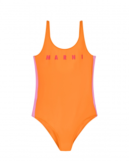 Оранжевый купальник с розовыми вставками MARNI Оранжевый, арт. M00482 M00M2 0M423 | Фото 1