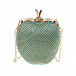 Зеленая сумка-яблоко со стразами, 10x10x3 см David Charles | Фото 2
