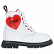 Белые ботинки с декором &quot;сердце&quot; Moschino | Фото 2