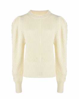 Джемпер молочного цвета с объемными рукавами Forte dei Marmi Couture , арт. 21WF1238 PANNA | Фото 1
