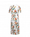 Белое платье с растительным принтом Pietro Brunelli | Фото 8