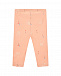 Леггинсы персикового цвета с принтом &quot;зайцы&quot; Sanetta Kidswear | Фото 2