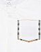 Белая рубашка с отделкой в клетку Burberry | Фото 4