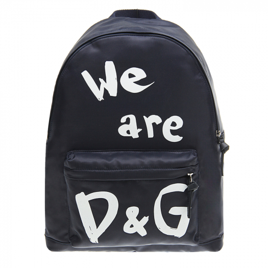 Синий рюкзак &quot;We are DG&quot; 35x28x18 см Dolce&Gabbana | Фото 1
