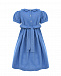 Платье с вышивкой на поясе, голубое Mariella Ferrari | Фото 2