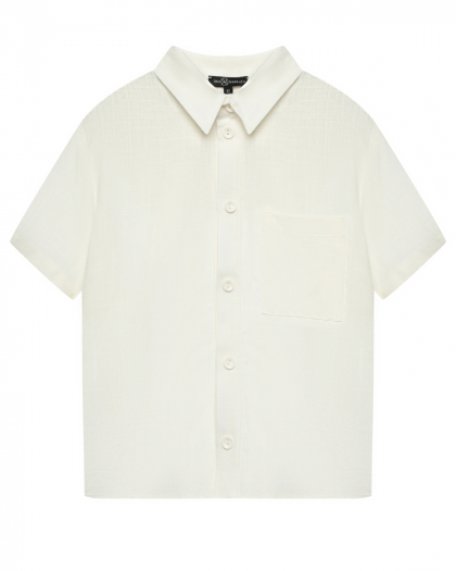Рубашка с коротким рукавом из льна, белая Dan Maralex | Фото 1