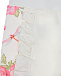 Белые спортивные брюки с принтом &quot;розы&quot; Monnalisa | Фото 3