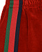 Красные спортивные брюки из велюра GUCCI | Фото 4