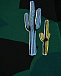 Черно-зеленый свитшот с принтом &quot;кактусы&quot; Stella McCartney | Фото 3