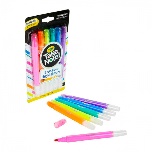 Смываемые фломастеры пастельных цветов Take Note 6 шт Crayola | Фото 1