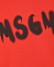 Красная толстовка-худи с черным лого MSGM | Фото 3