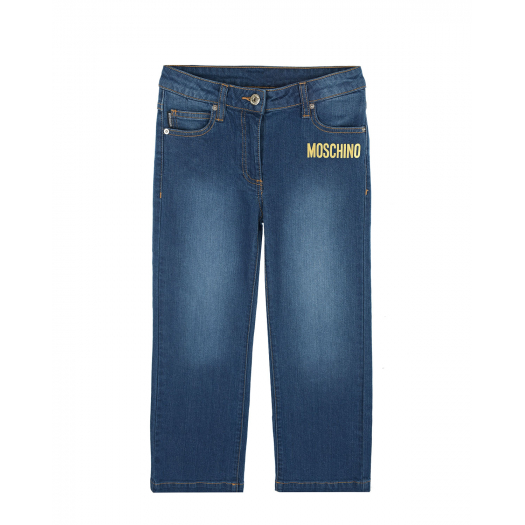 Синие джинсы с логотипом Moschino | Фото 1
