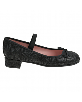 Черные туфли с серебристой отделкой Pretty Ballerinas Черный, арт. 44.097 QUEEN NEGRO | Фото 2