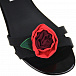 Черные босоножки с красной розой Dolce&Gabbana | Фото 6