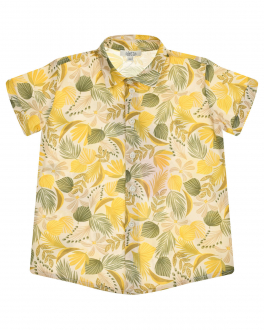 Желтая рубашка с растительным принтом Aletta Желтый, арт. RZ22740-57 Z250 | Фото 1