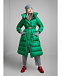 Зеленое пальто-пуховик с капюшоном Naumi | Фото 2