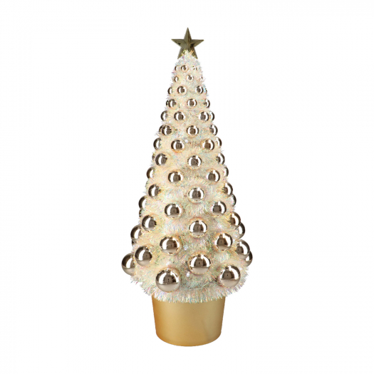 Новогодний сувенир &quot;Ель из золотых шаров&quot; LED-60, 23*23*60 см Timstor | Фото 1