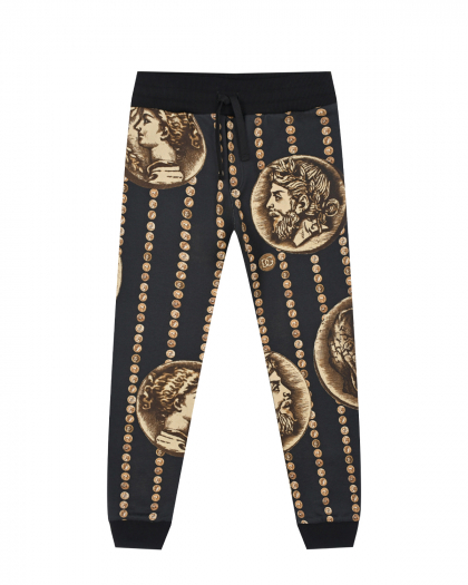 Спортивные брюки с принтом &quot;монеты&quot; Dolce&Gabbana | Фото 1