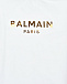Белая футболка с золотистым лого Balmain | Фото 3