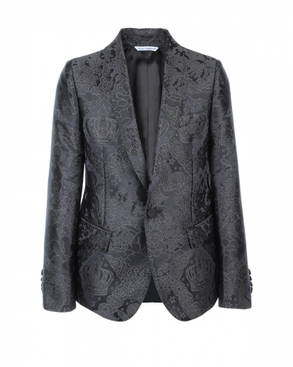 Жаккардовый пиджак с застежкой на пуговицу Dolce&Gabbana | Фото 1