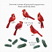 Наклейки на окно &quot;Зимние птицы Красный кардинал&quot; Kotya Motya design | Фото 4