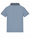 Голубая футболка-поло с лого Emporio Armani | Фото 2