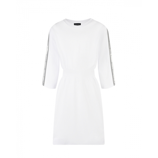 Белое платье с лампасами Emporio Armani | Фото 1